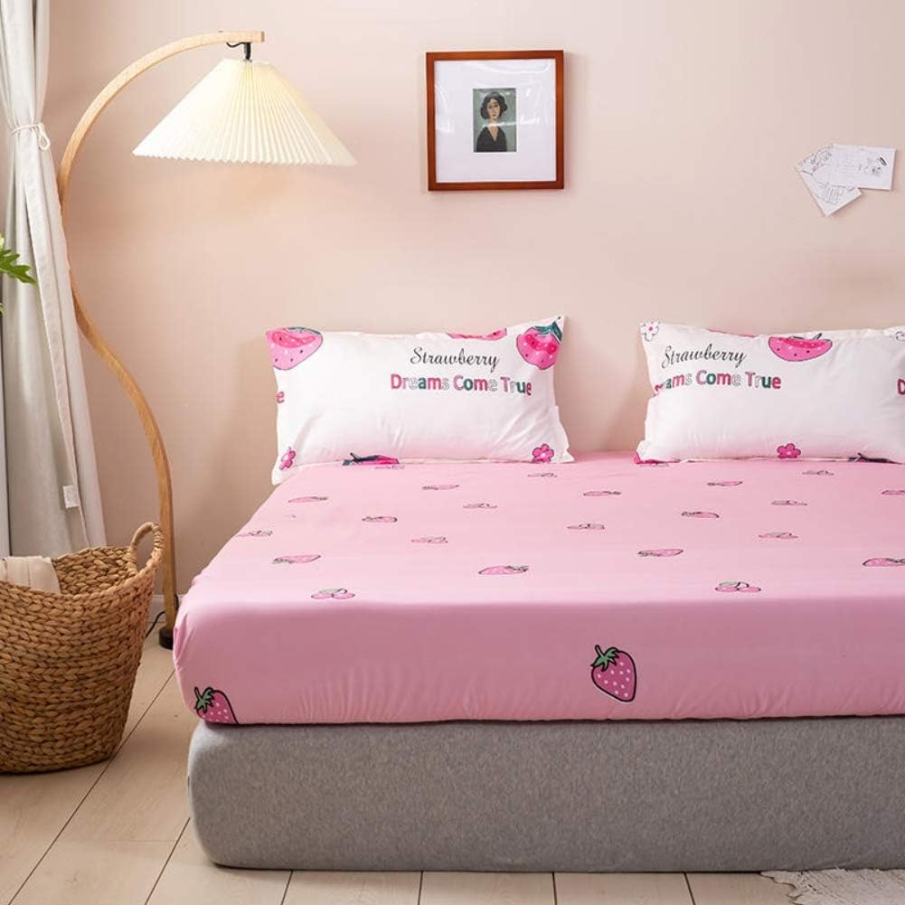Feelyou Girls Strawberry Bedding Set Queen Size 1