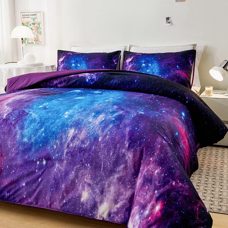 Helloosuu Galaxy Comforter Set for Kids 1