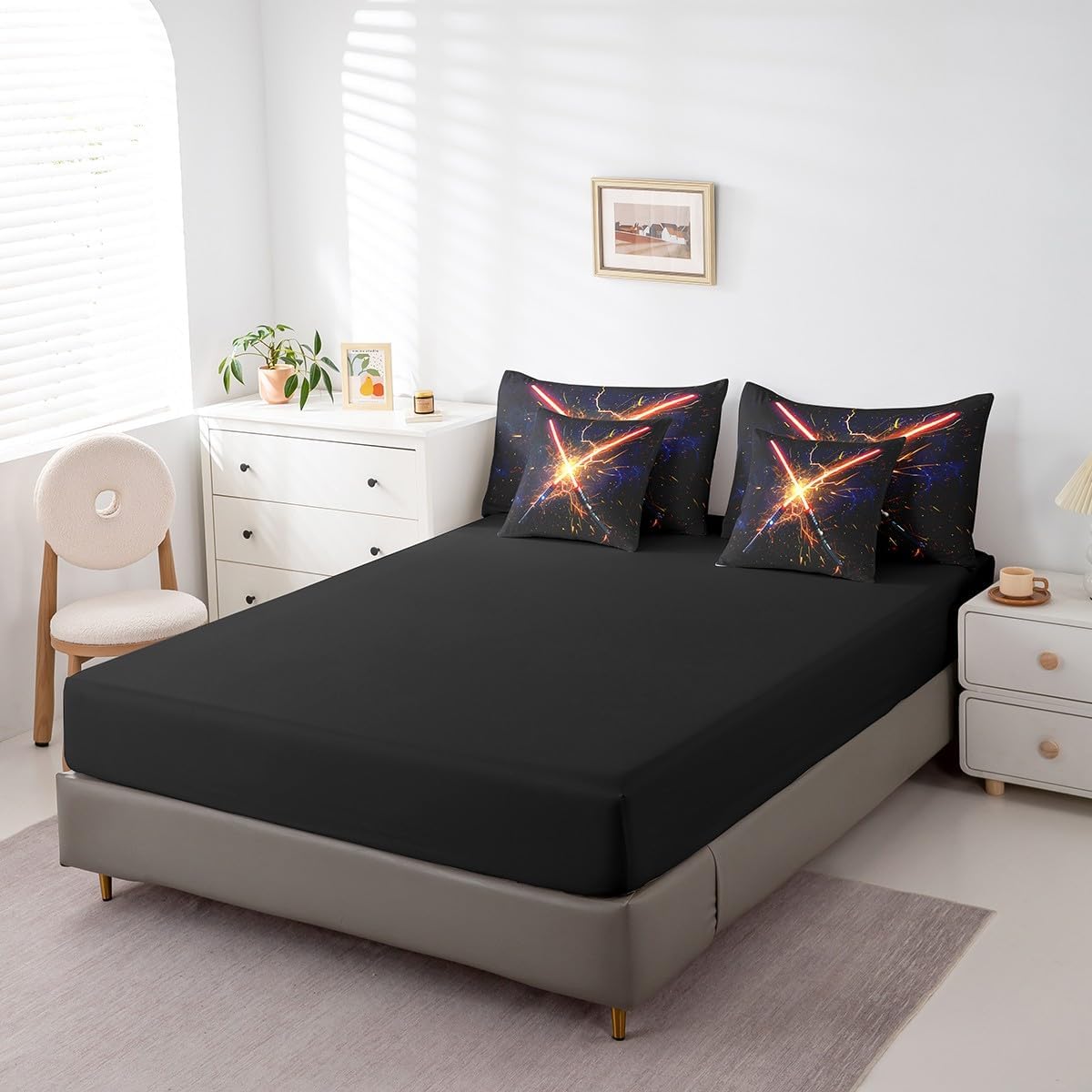 Feelyou Lightsaber 7-Piece Kids Bedding Set