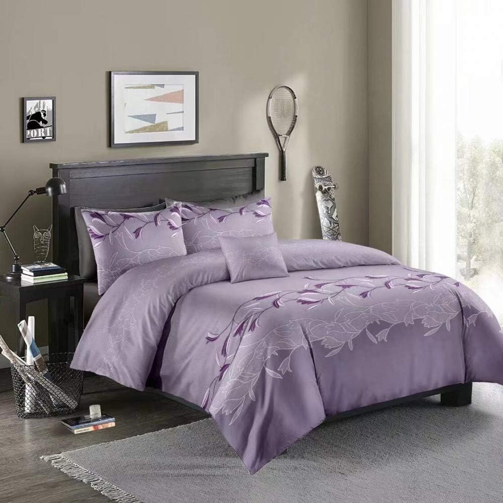 Feelyou Purple Duvet Cover Set with Pillowcases