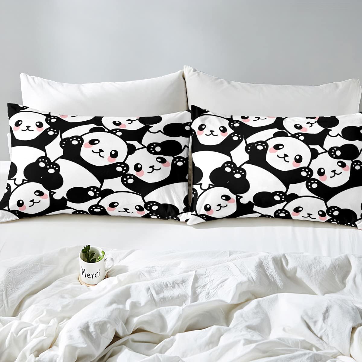 Erosebridal Panda Bed Sheet Set Queen