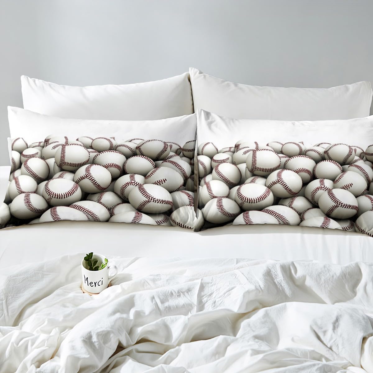 Erosebridal Baseball Pile Duvet Cover Set Twin Size