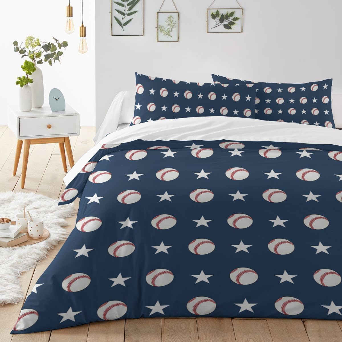 LooPoP California King Duvet Cover Set with Zipper and Pillow Cases