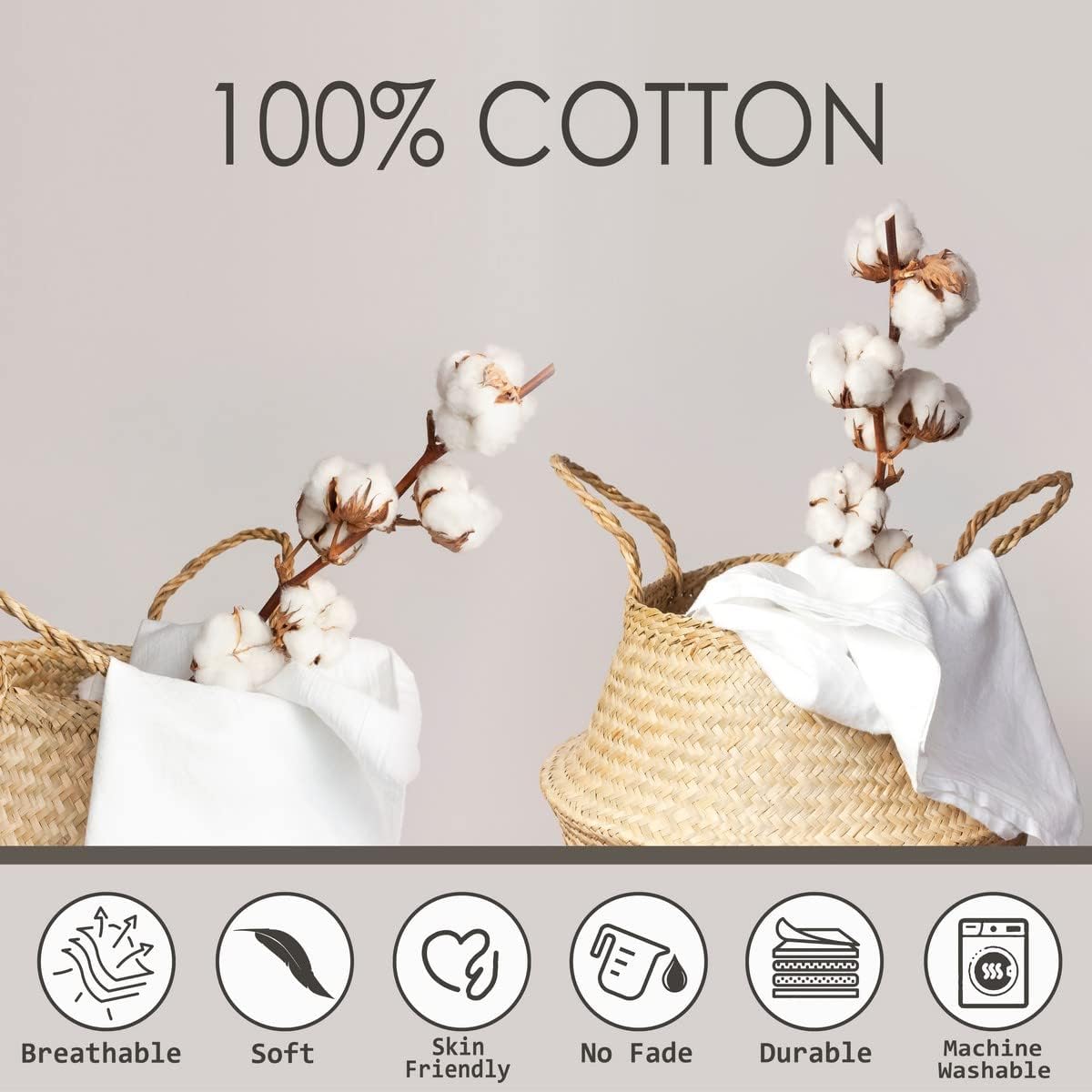 Erosebridal Organic Cotton Duvet Cover Set for Kids