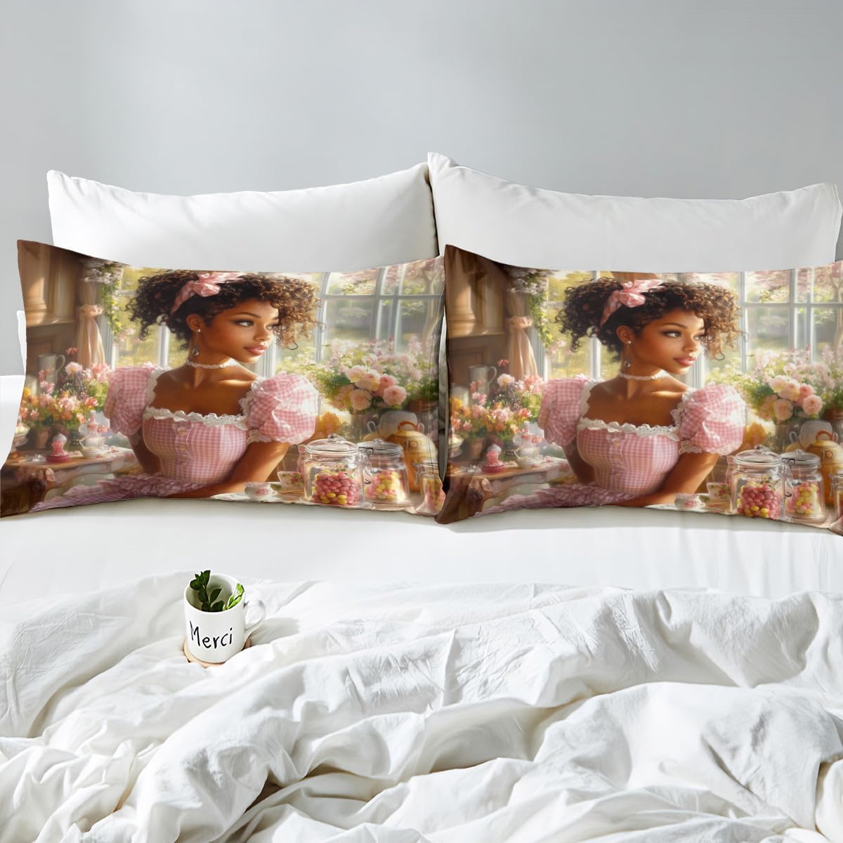 Manfei Girl Princess Bedding Set 3pcs Twin Size