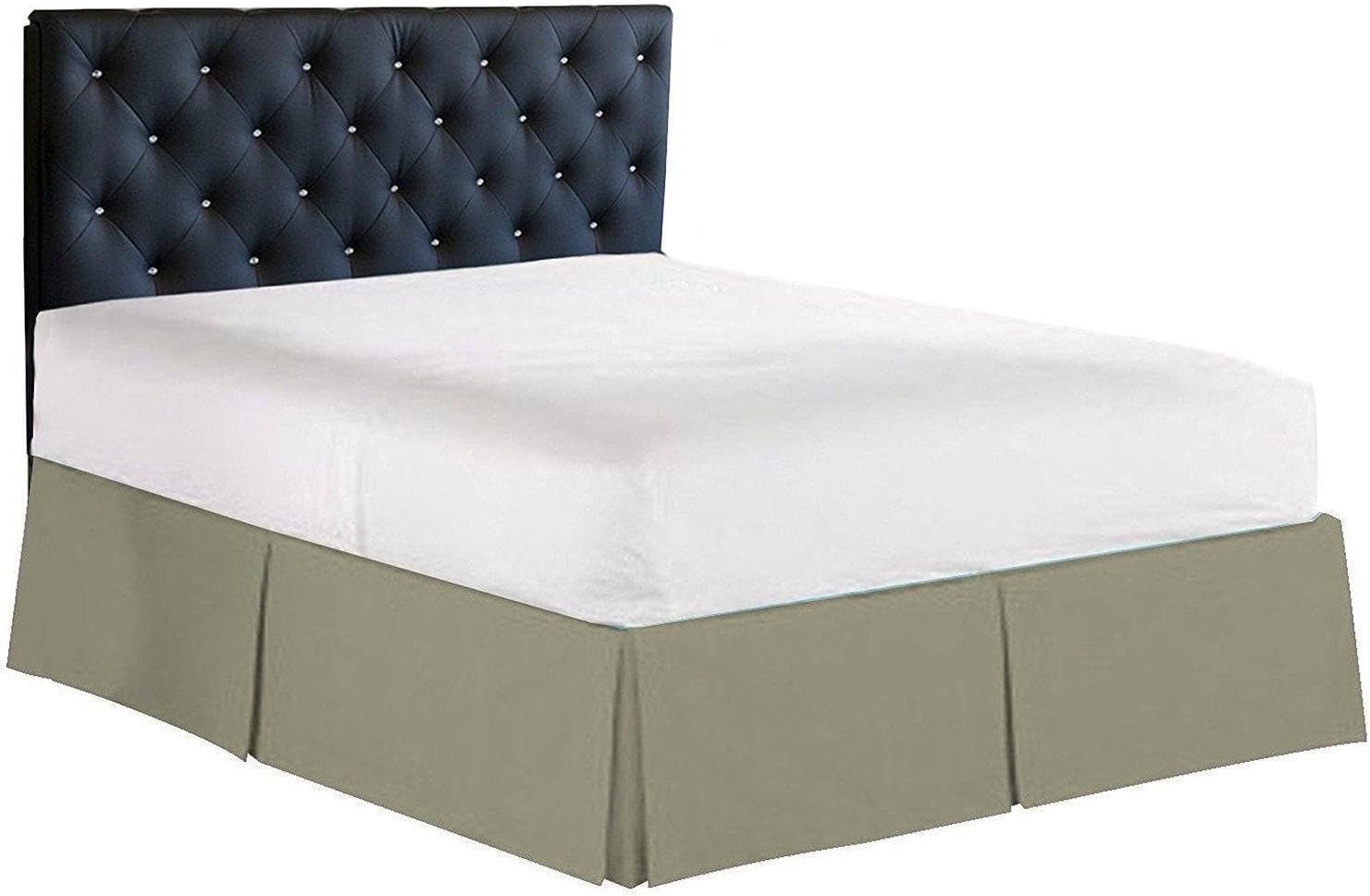 Elegance Linen Luxury 1500 Thread Count Bed Skirt - Twin Sage-Green