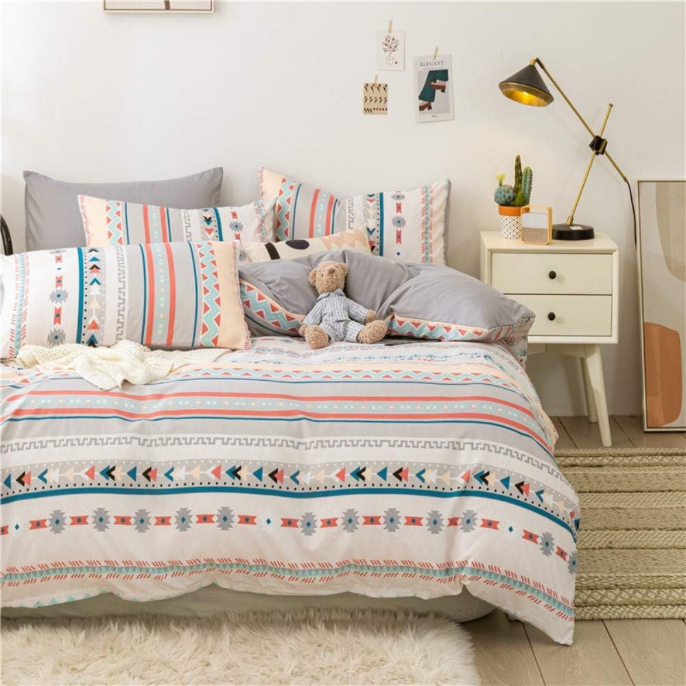 Feelyou Boho Duvet Cover Set Twin Size Zipper