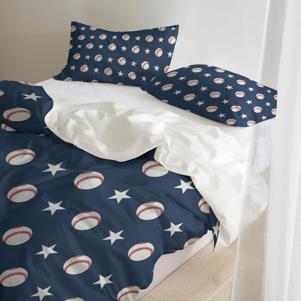 LooPoP California King Duvet Cover Set with Zipper and Pillow Cases