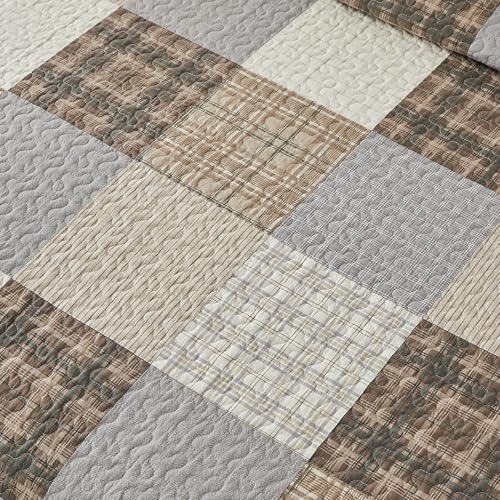 SahSahCasa 128x120 Cotton Oversized California King Bedspread Set