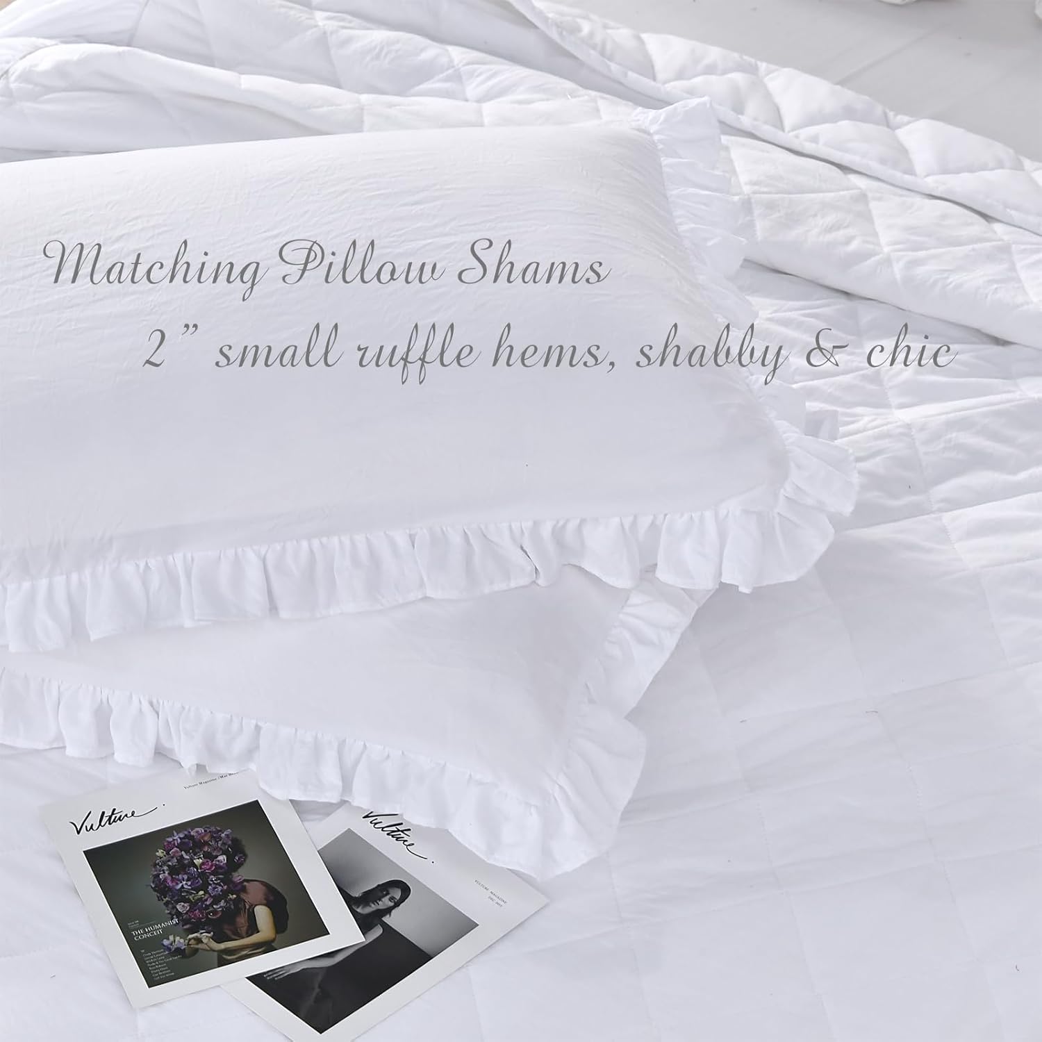 Lady Ann Shabby Ruffle Bedspread Queen Size Set