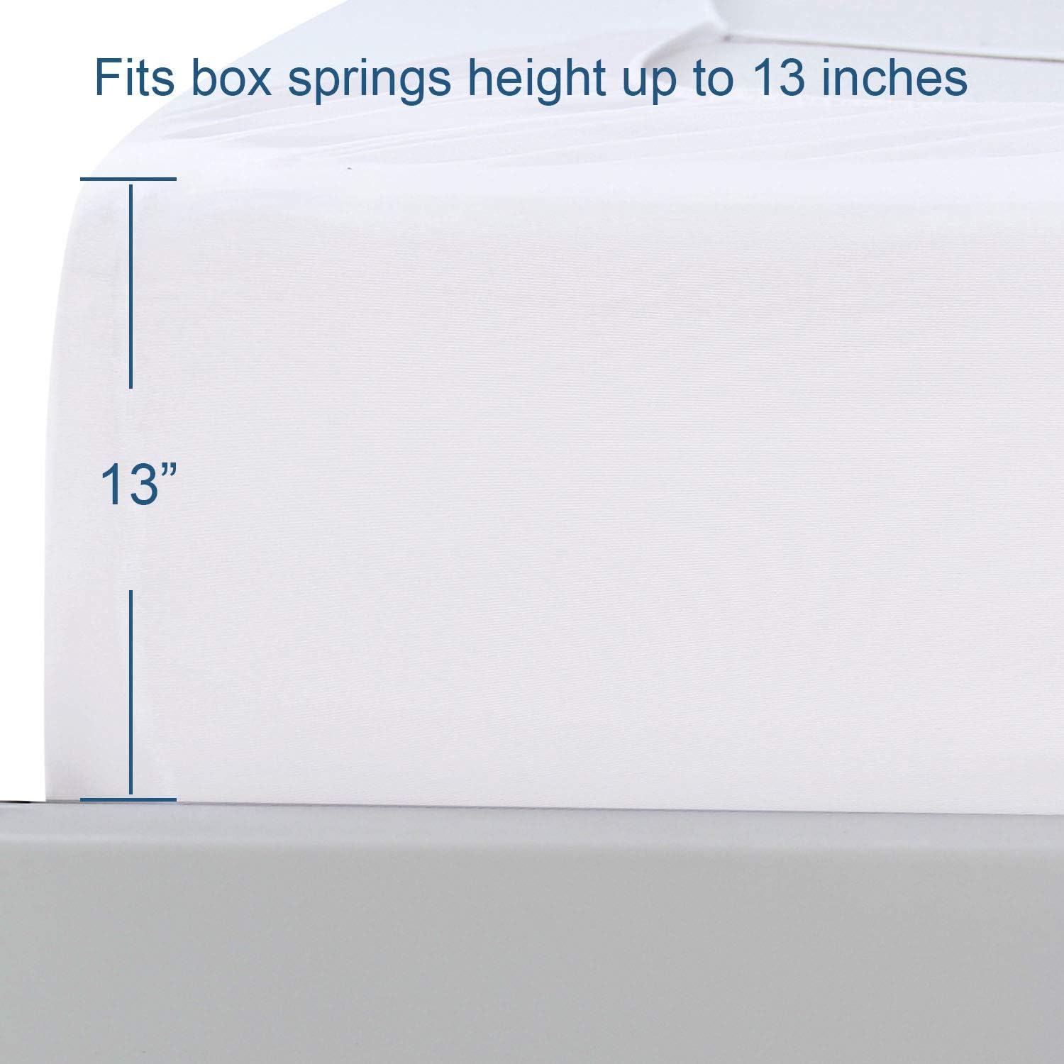 Moonsea Box Spring Cover Twin Size White 1