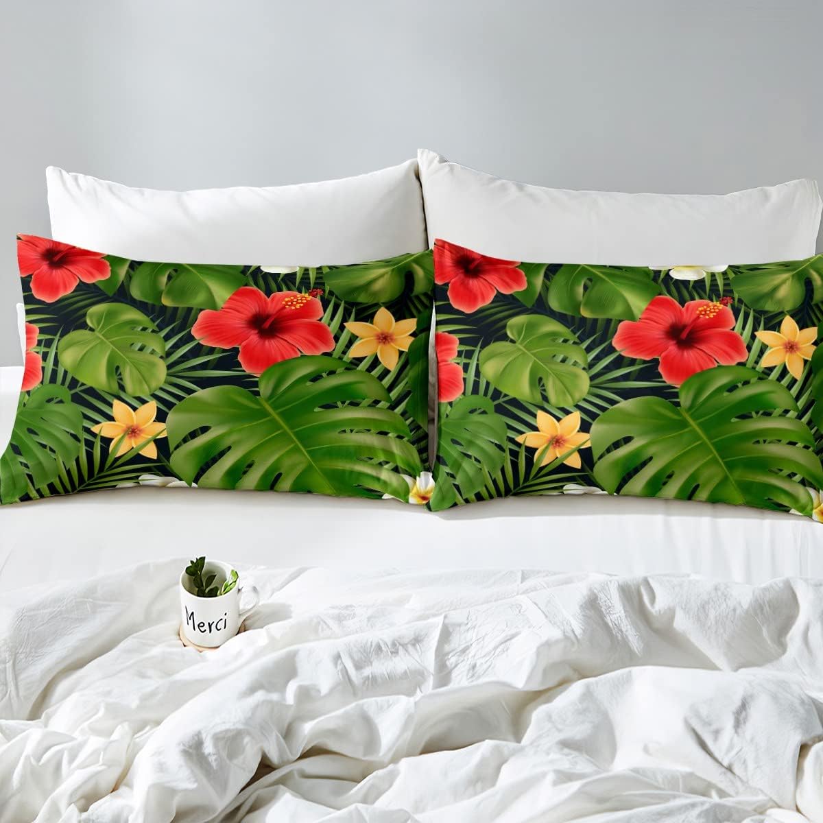 Tropical Palm Kids Bed Sheet Set - King Size