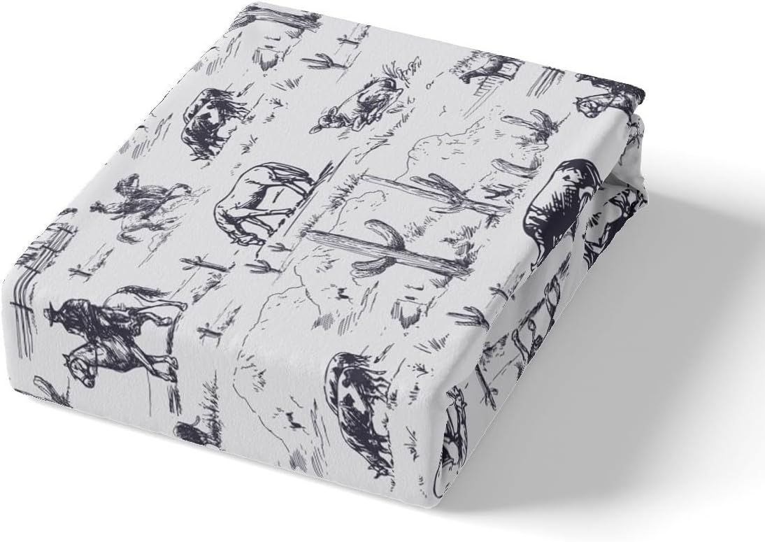 Feelyou Western Queen Size Bed Sheet Set with 3D Print Design