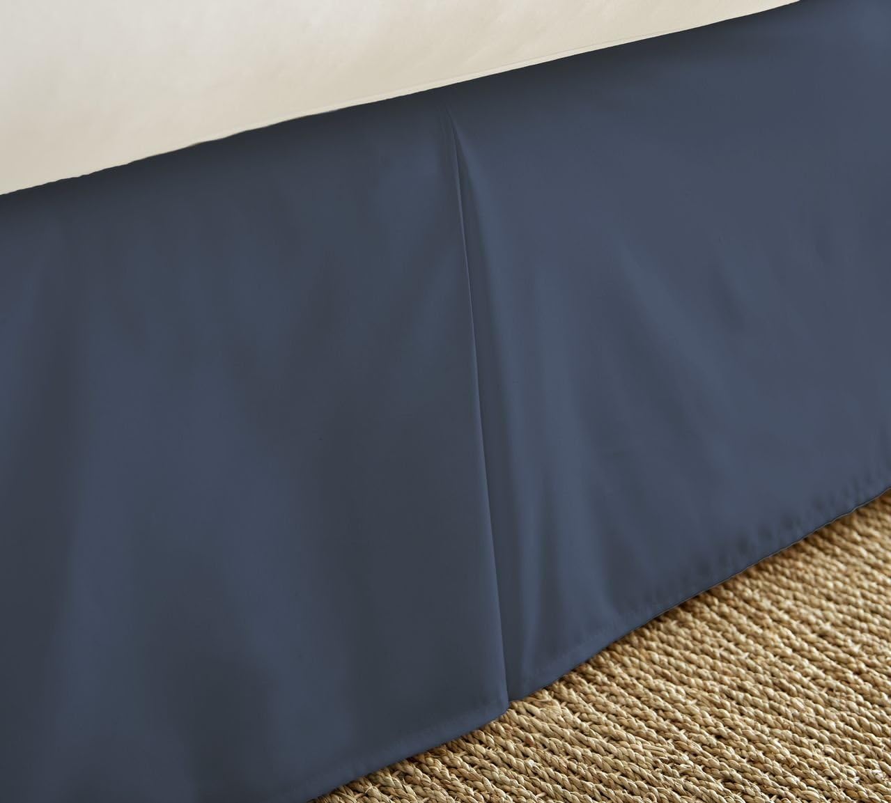 IENJOY Home Pleated Bed Skirt Twin Navy