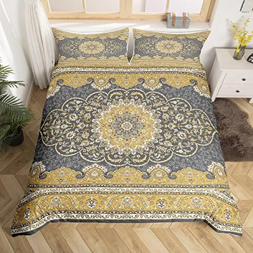 Erosebridal Bohemian Floral Duvet Cover Set
