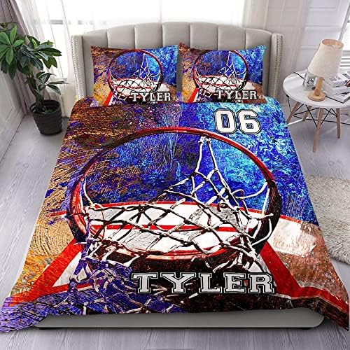 Personalized Basketball Duvet Cover Set for Teens
