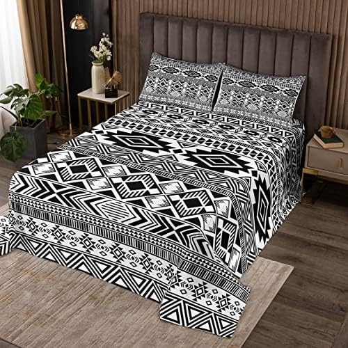 Southwestern Quilt Set Queen Boho Aztec Bedspread Coverlet Set with 2 Pillow Cases