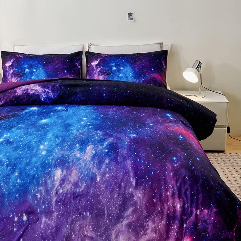 Helloosuu Galaxy Bedding Twin Comforter Set