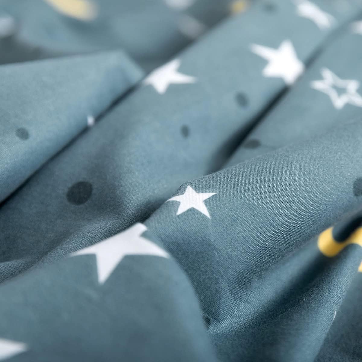 Jejeloiu 4 Piece Star Moon Bed Sheet Set King Size