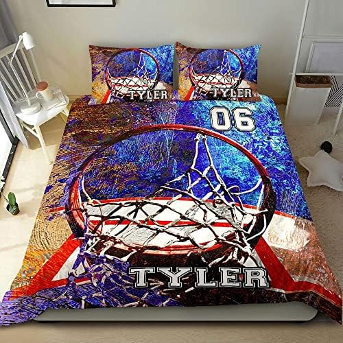 Personalized Basketball Duvet Cover Set for Teens