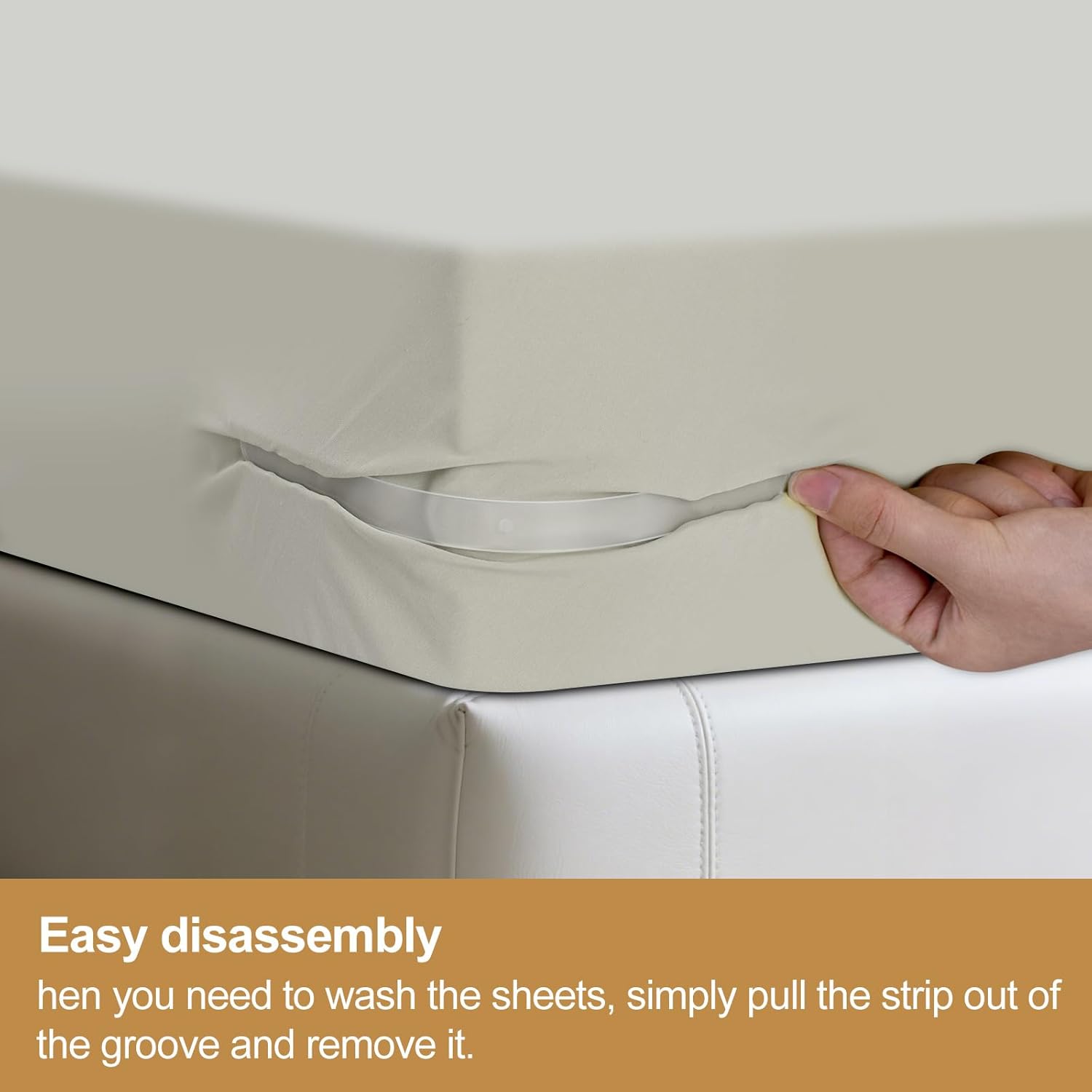 Heuihm Bed Sheet Holder Set 4PCS with Lock Strip