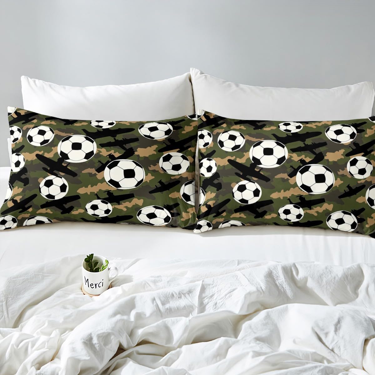 Erosebridal Camo Duvet Cover Set Twin Size 68x90