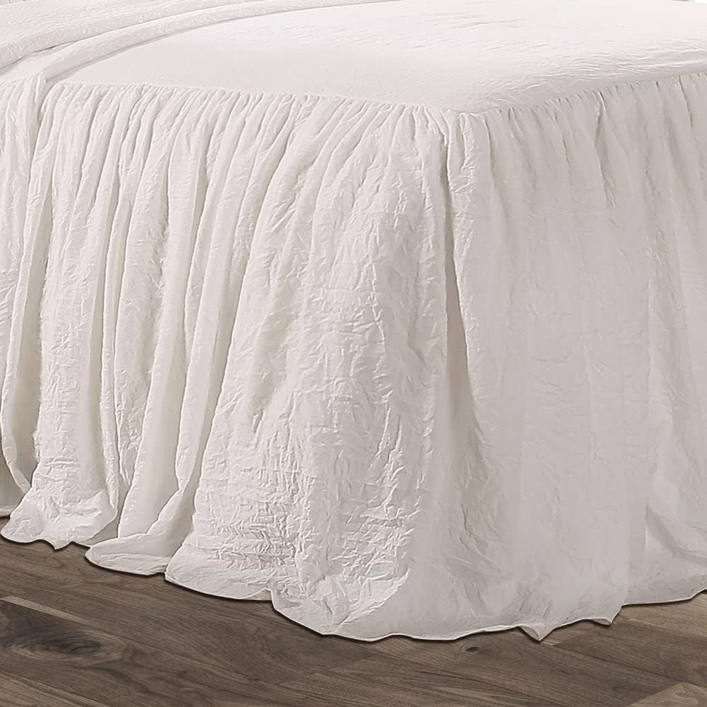 Lush Decor Ruffle Skirt Bedspread Set - Queen Grey 1