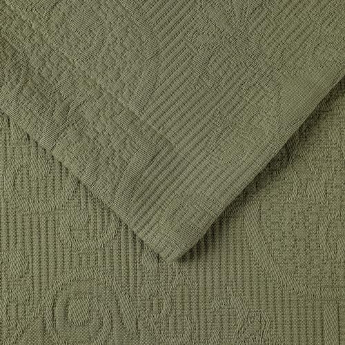 Superior Cotton Bedspread Set 3-Piece Sage King