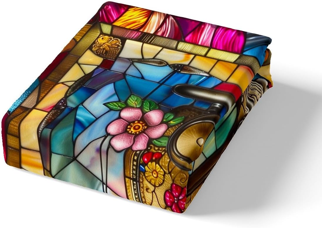 Manfei Retro Floral Duvet Cover Set Twin Size
