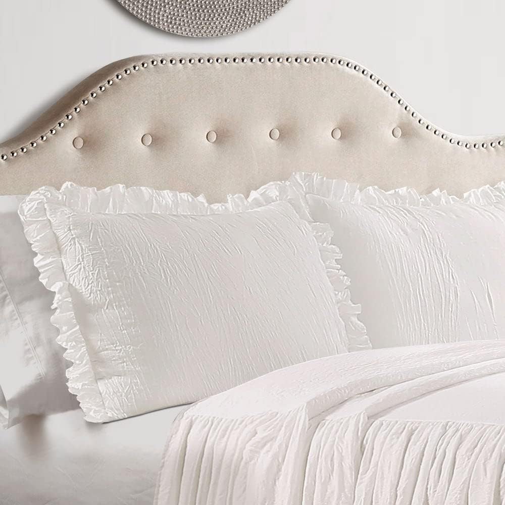 Lush Decor Ruffle Skirt Bedspread Set - Queen Grey 1