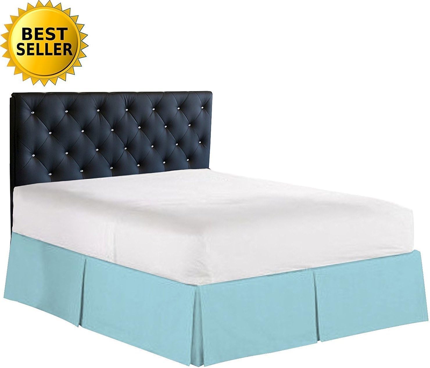 Elegance Linen Luxury 1500 Thread Count Bed Skirt - Twin 14inch Drop Fade Resistant