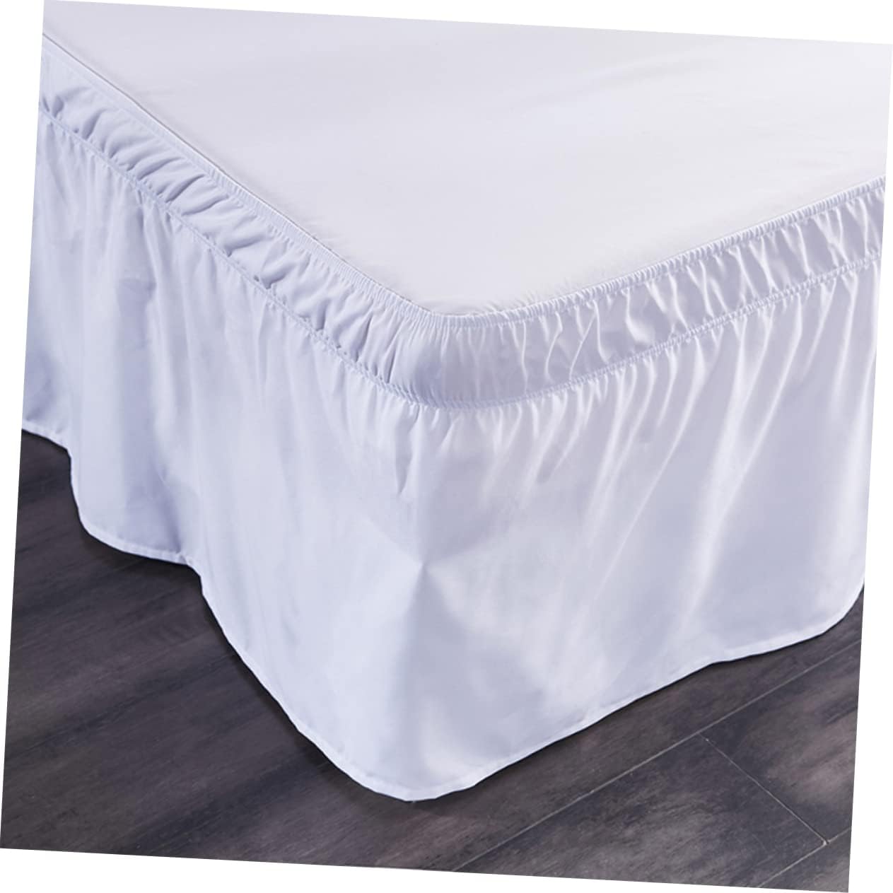 GAROZATION Elastic Dust Bed Skirt with Pleated Design