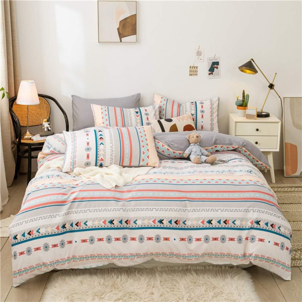 Feelyou Boho Duvet Cover Set Twin Size Zipper