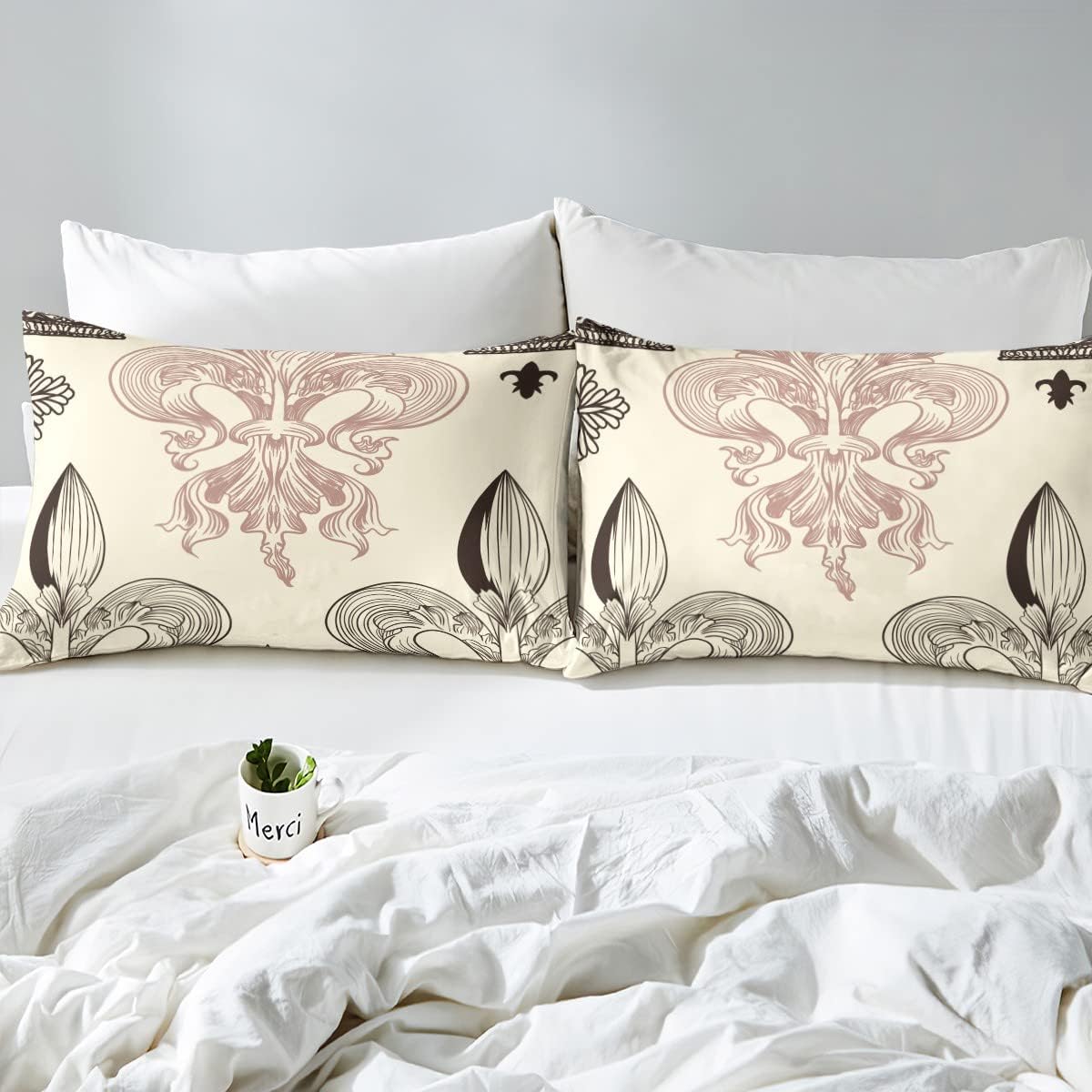 Feelyou Fleur-De-Lis Duvet Cover Set for Kids