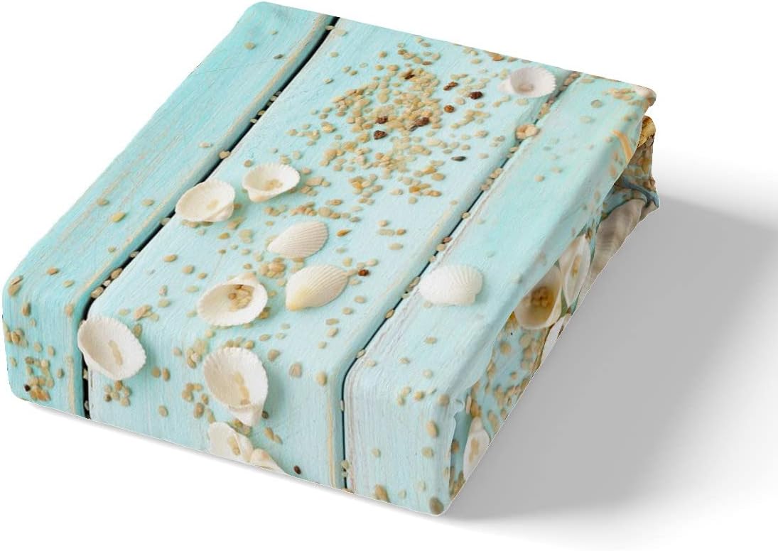 Homewish Seashell Starfish Queen Fitted Sheet Set