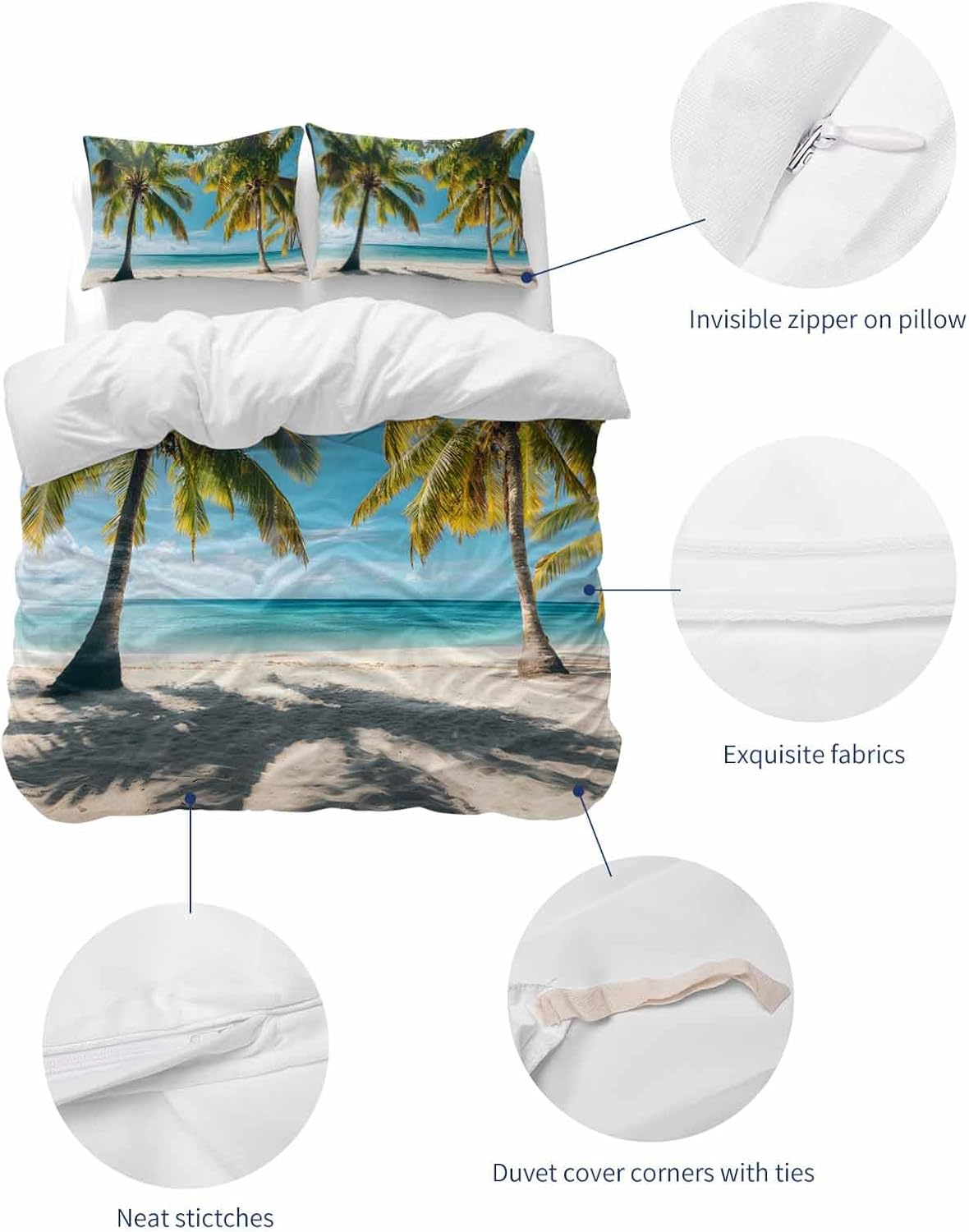 Ocean Bed Duvet Cover Queen Size with Matching Pillowcases