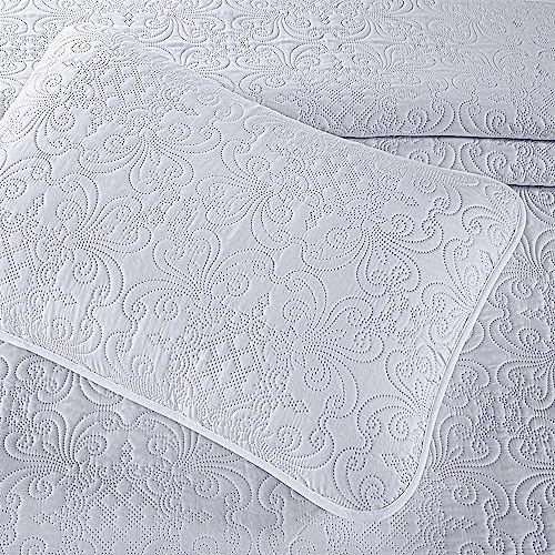 Chezmoi Luca 3-Piece Bedspread Set King Size White