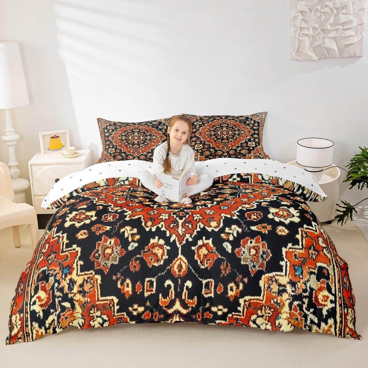 Homewish European Floral Pattern Queen Duvet Cover Set