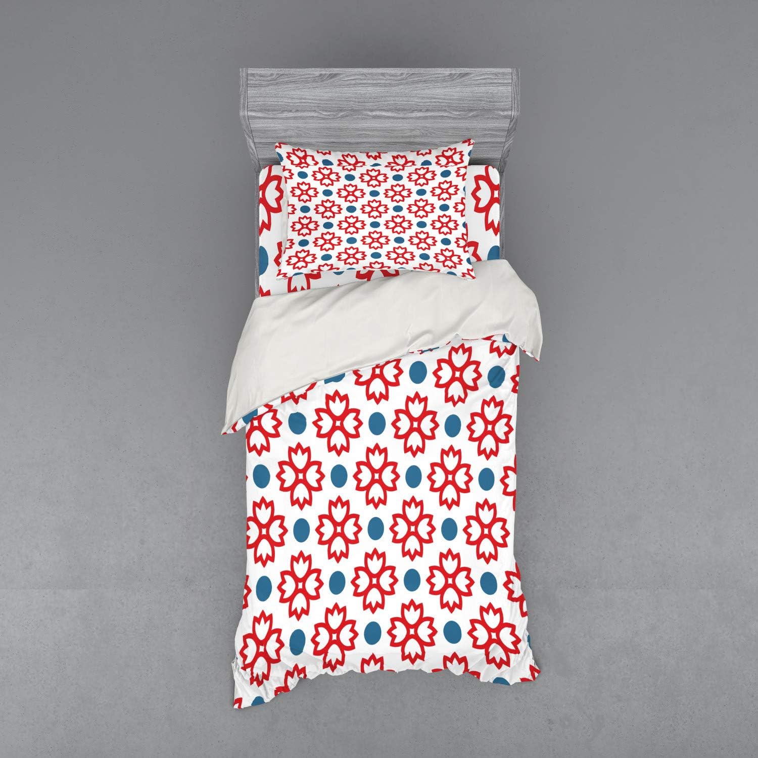 Ambesonne Floral Duvet Cover Set Twin XL
