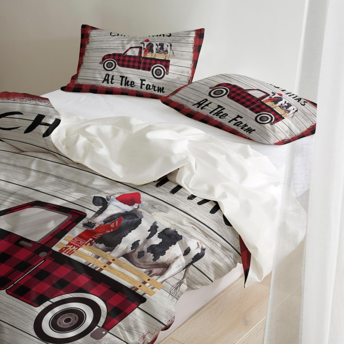 LooPoP Farm Christmas Comforter Set 3 Piece
