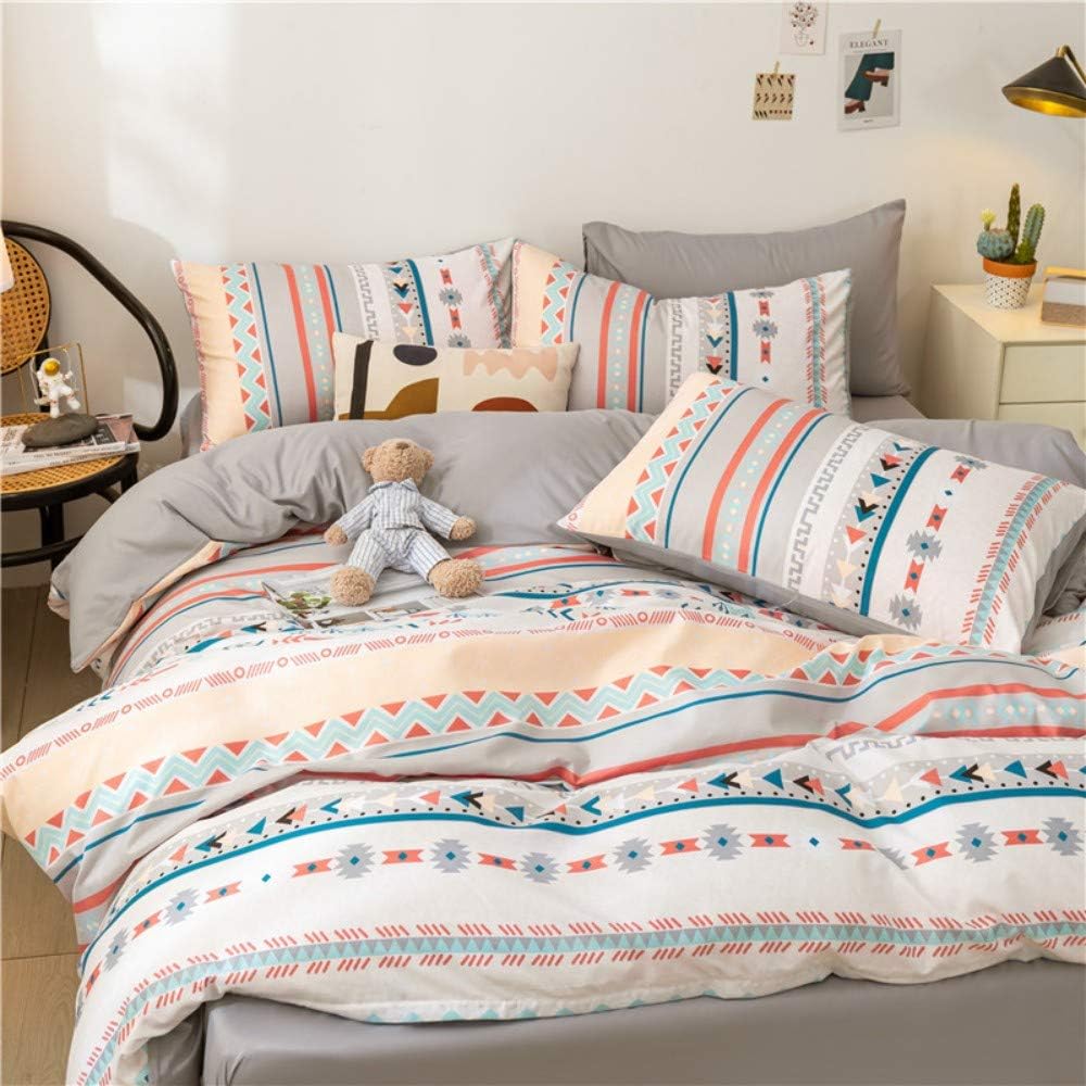 Feelyou Boho Duvet Cover Set Twin Size Zipper