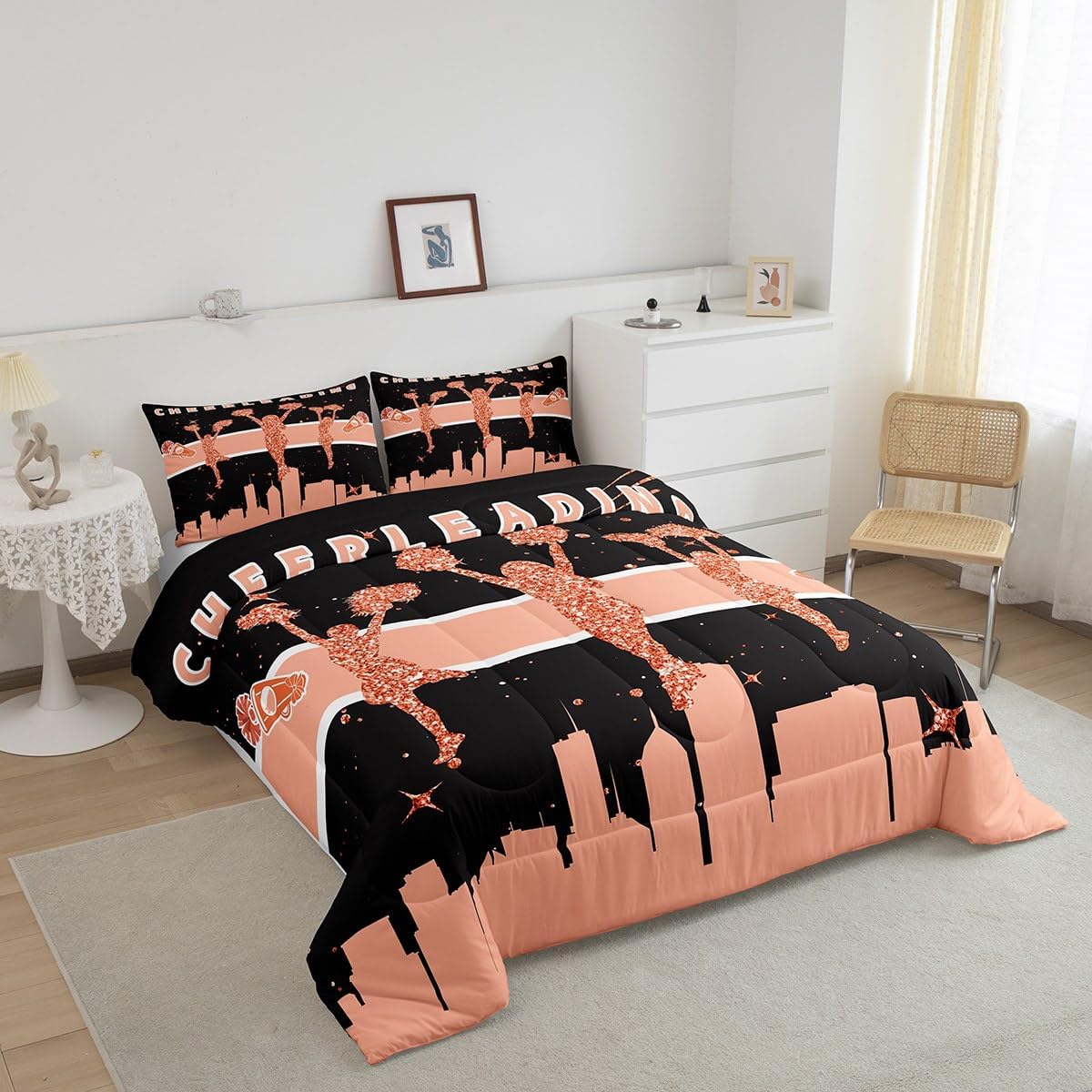 Erosebridal Cheerleader Comforter Set for Girls Women 1