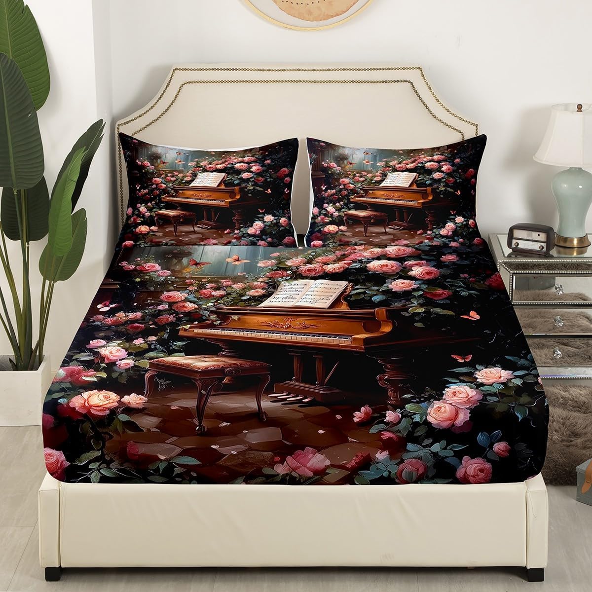 Manfei Piano Kids Sheet Set 4pcs Noble Pink Brown