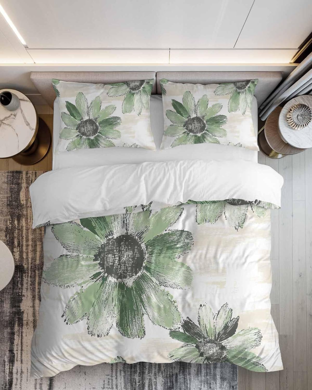 ZOE GARDEN Sage Green Duvet Cover Set Full Size