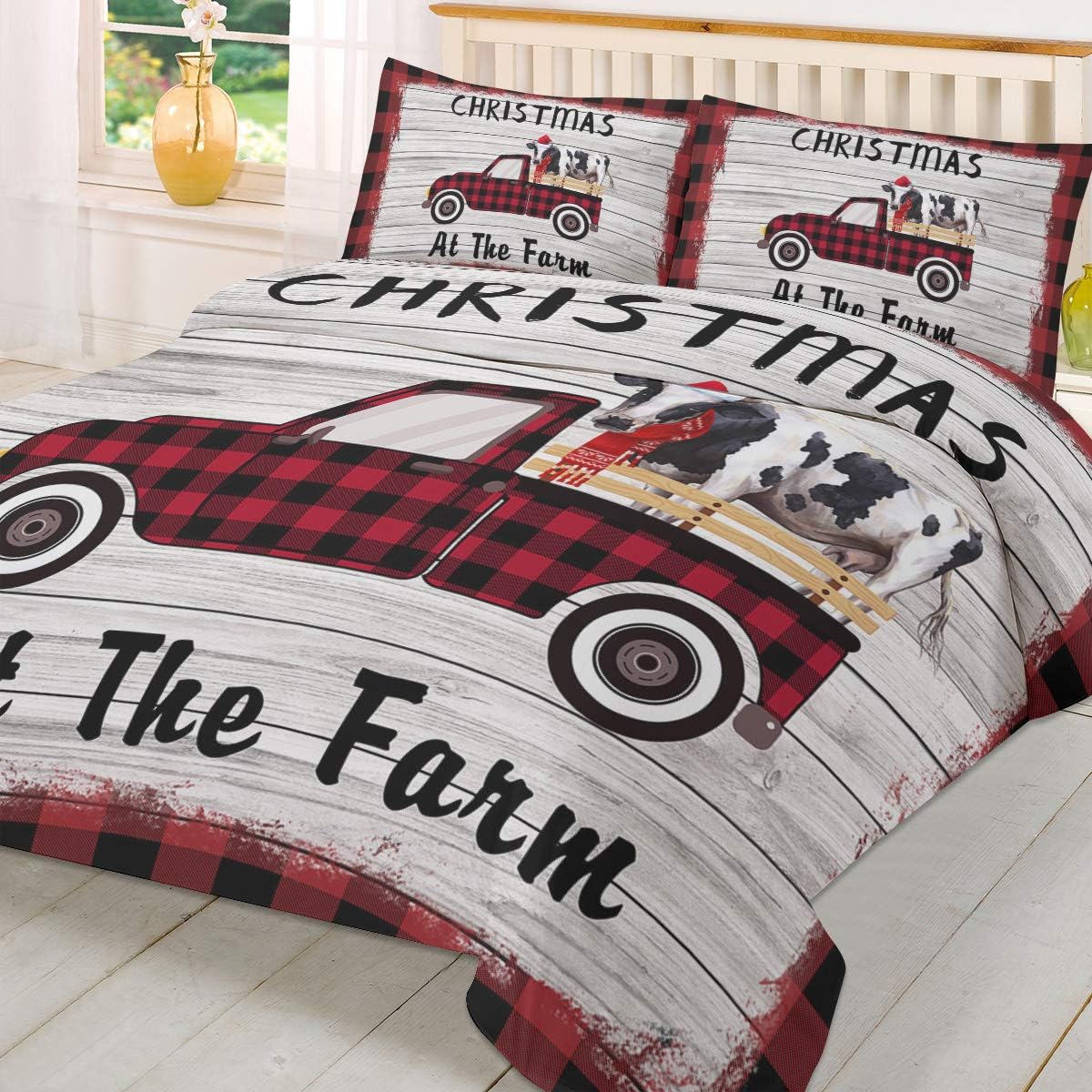 LooPoP Farm Christmas Comforter Set 3 Piece