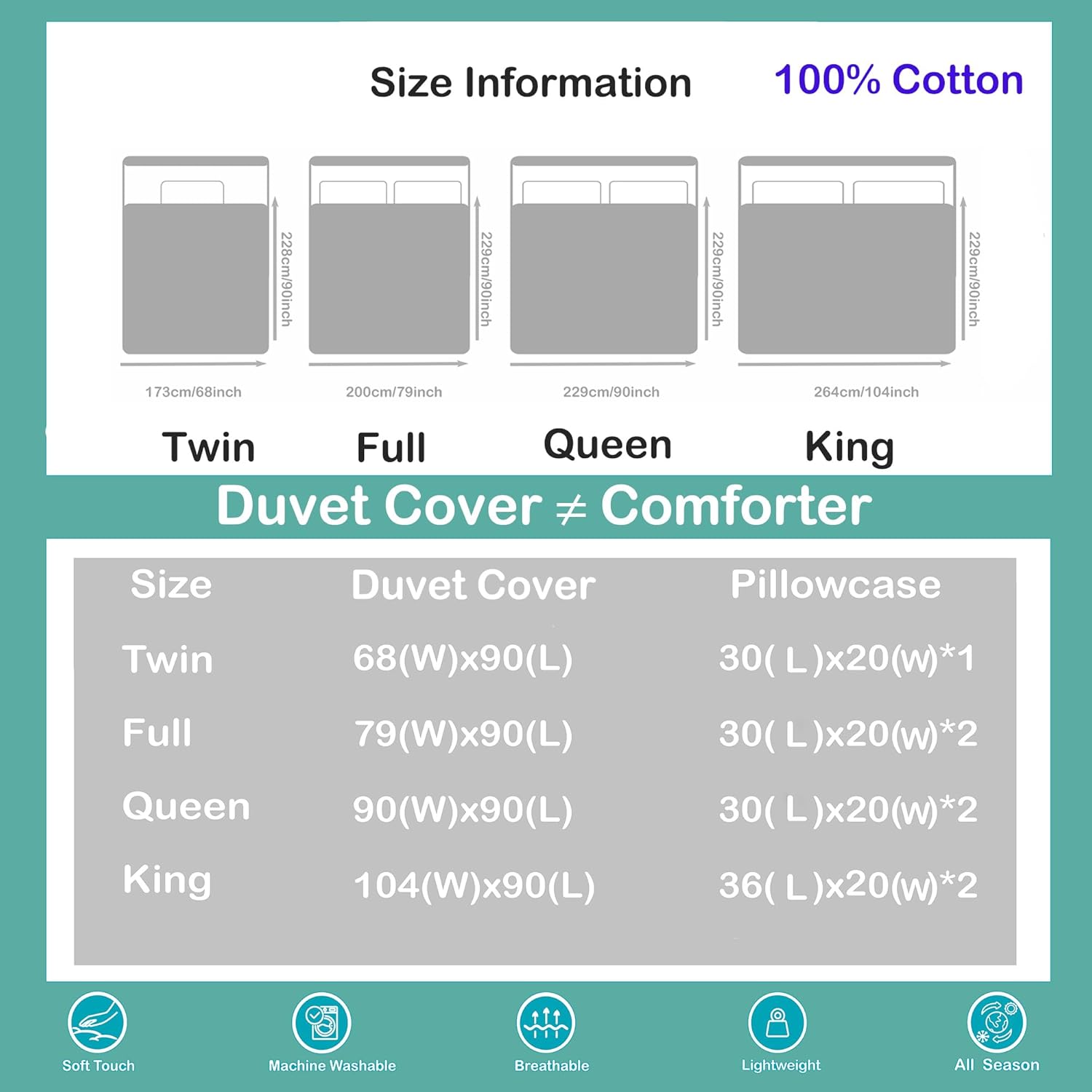 Erosebridal Cotton Duvet Cover Set Twin for Kids