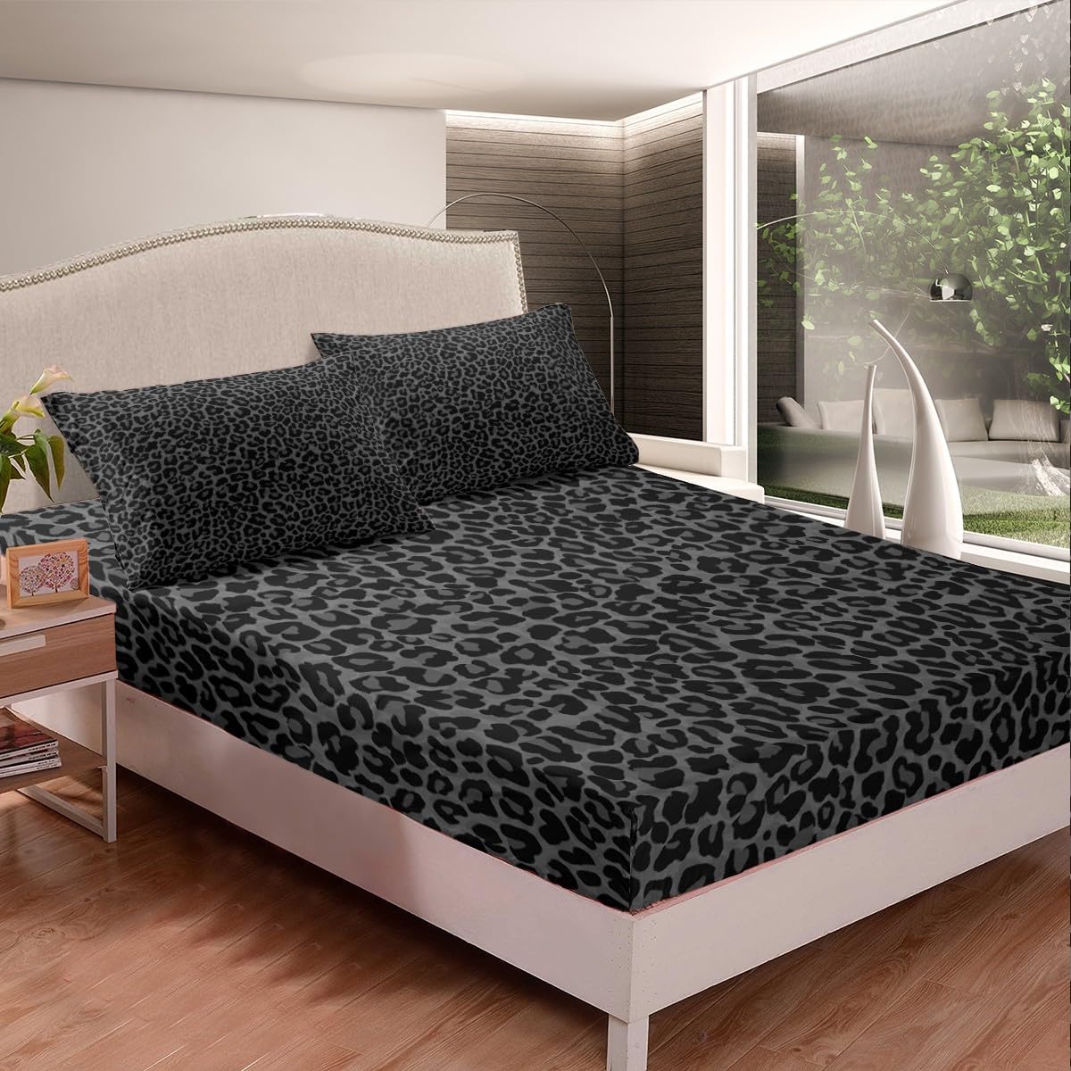 Erosebridal African Cheetah Sheet Set King Size 1
