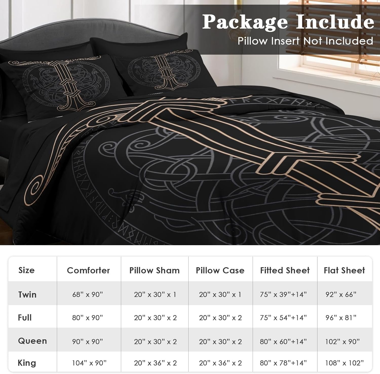 Pamnest Comforter Set King Size 7 Pcs Bedding