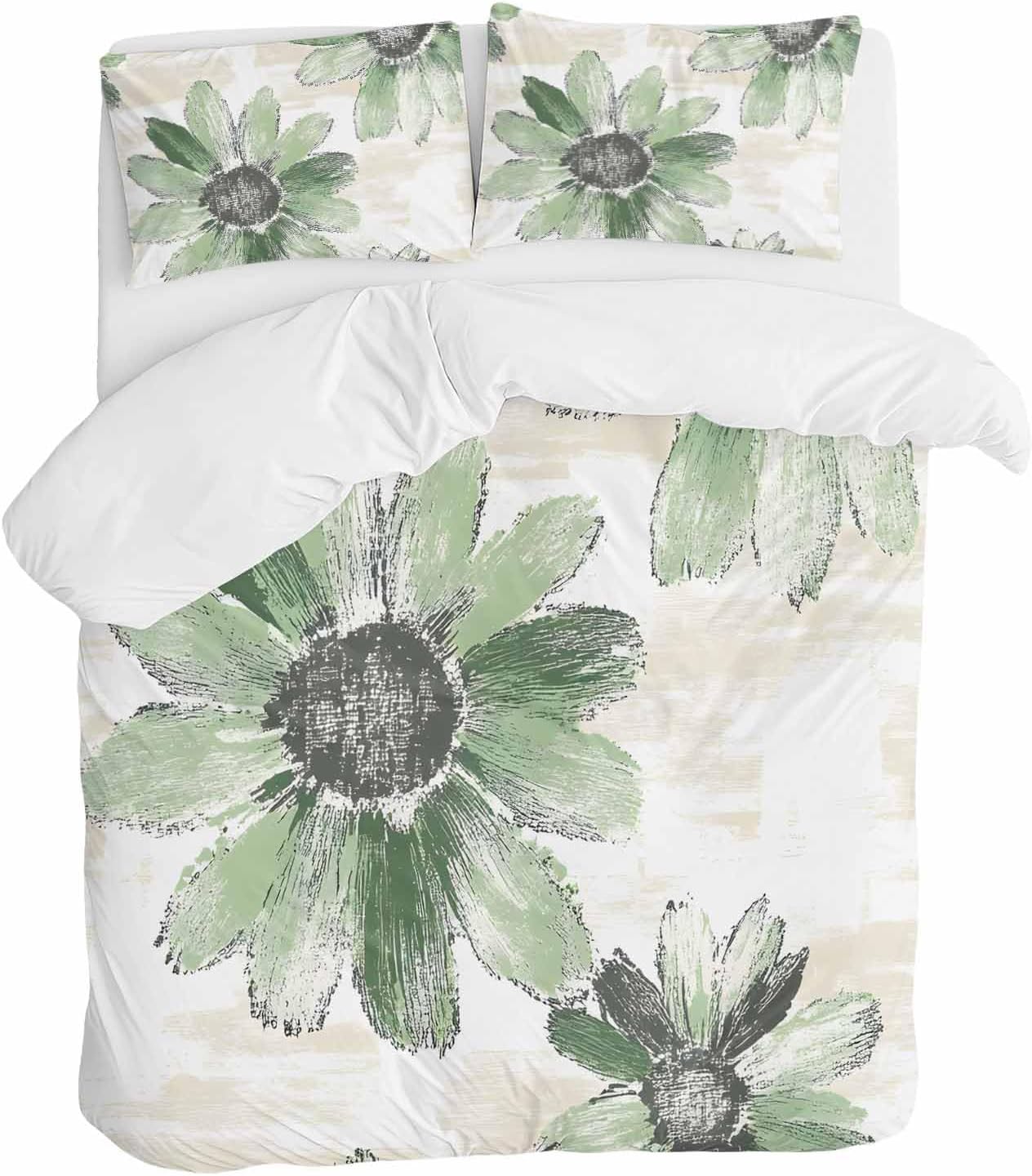 ZOE GARDEN Sage Green Duvet Cover Set Full Size