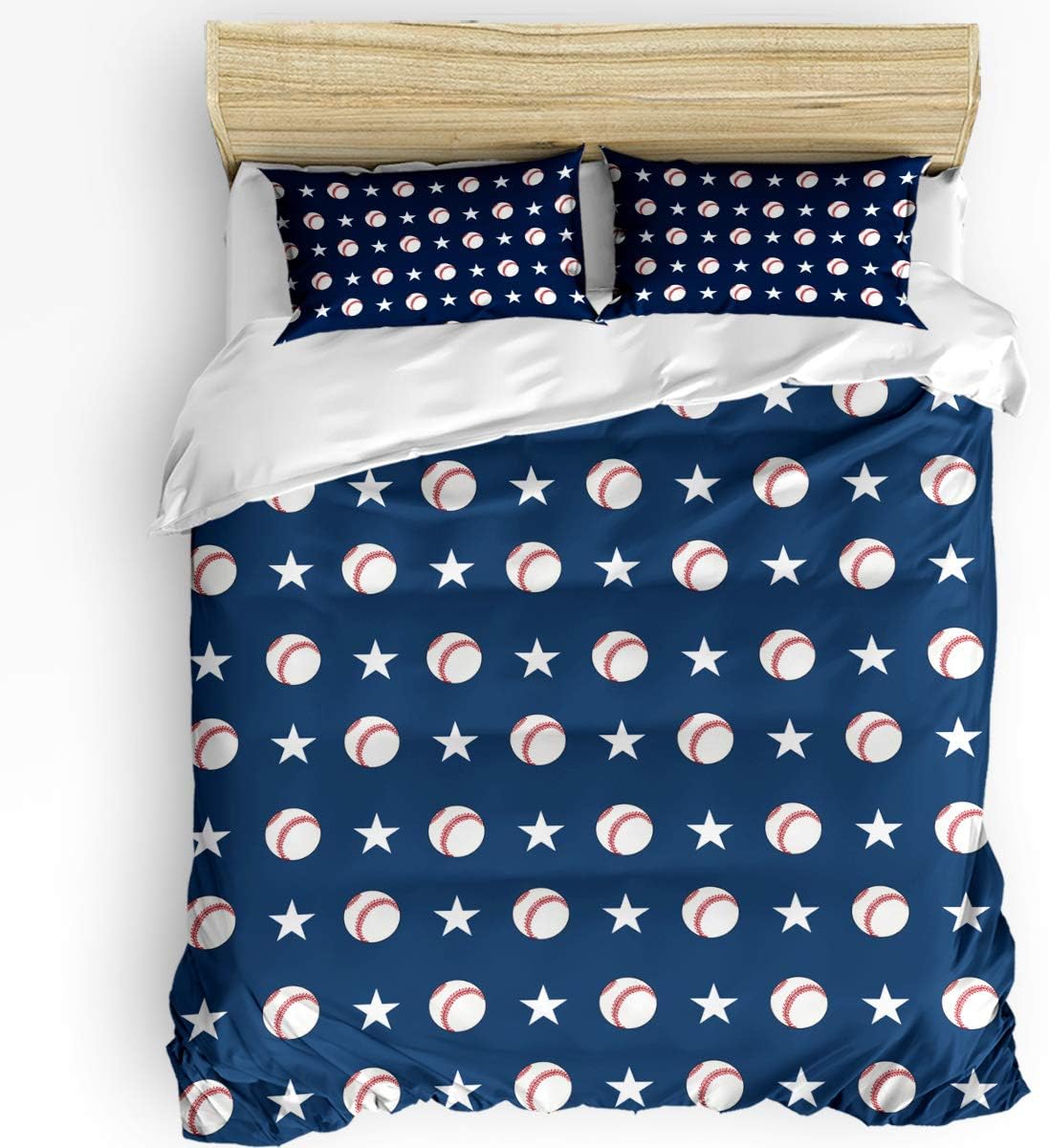 LooPoP California King Duvet Cover Set with Zipper and Pillow Cases
